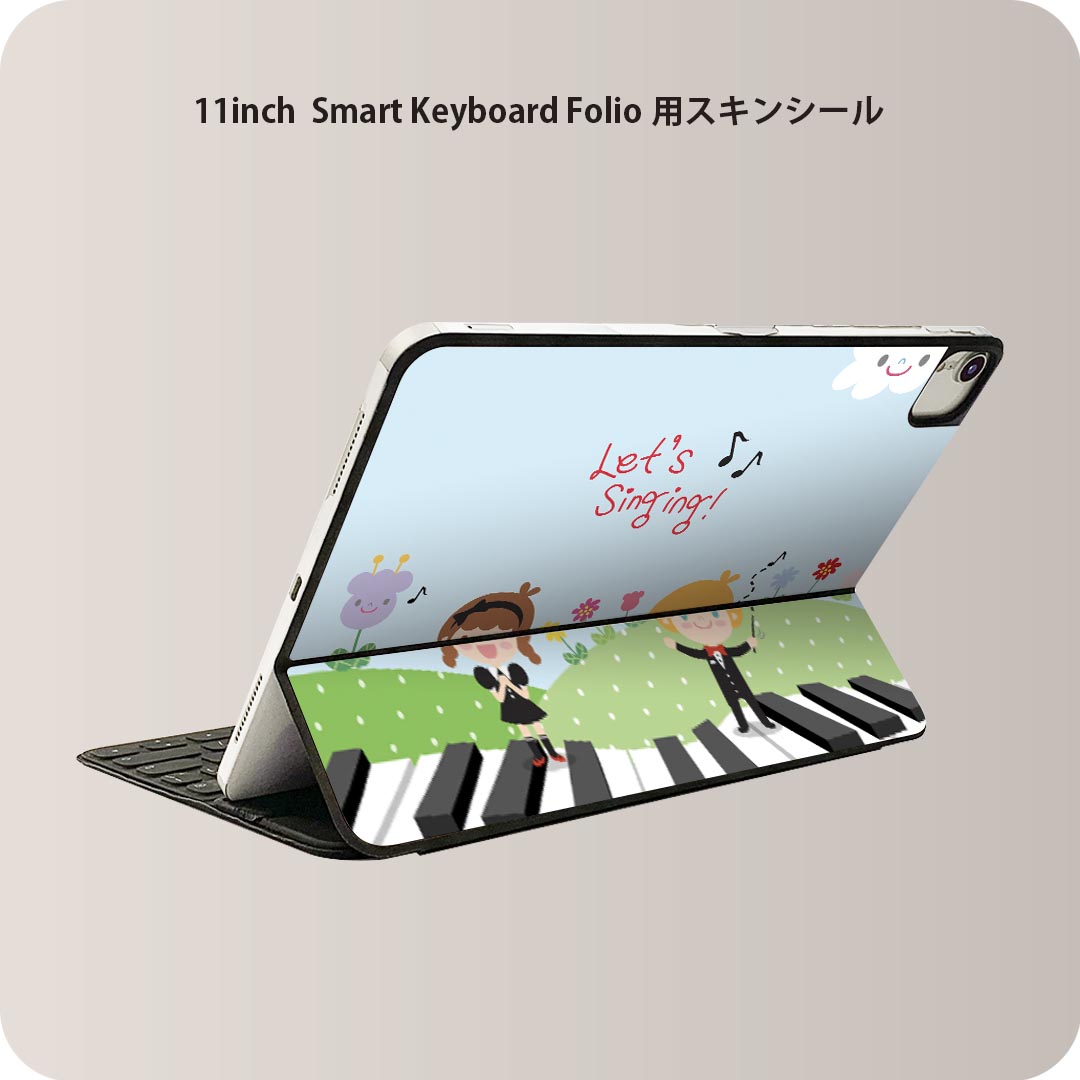 Smart Keyboard Folio 用 スキンシール 11インチ iPad Pro用 第1-4世代 iPad Air 第4-5世代 対応 全面スキンシール フル 前面 背面 保護シール 人気 006272 キャラクター　イラスト