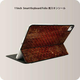 Smart Keyboard Folio 用 スキンシール 11インチ iPad Pro用 第1-4世代 iPad Air 第4-5世代 対応 全面スキンシール フル 前面 背面 保護シール 人気 007423 赤　レッド　ハート　模様