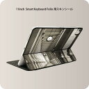 Smart Keyboard Folio 用 スキンシール 11インチ iPad Pro用 第1-4世代 iPad Air 第4-5世代 対応 全面スキンシール フル 前面 背面 保護シール 人気 007546 写真 モノクロ 時計 建物(2)