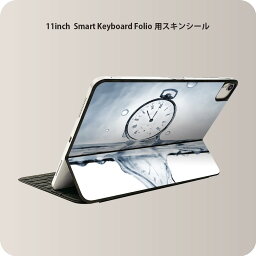 Smart Keyboard Folio 用 スキンシール 11インチ iPad Pro用 第1-4世代 iPad Air 第4-5世代 対応 全面スキンシール フル 前面 背面 保護シール 人気 007577 時計　写真　水