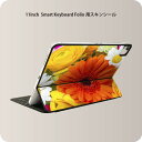 Smart Keyboard Folio 用 スキンシール 11インチ iPad Pro用 第1-4世代 iPad Air 第4-5世代 対応 全面スキンシール フル 前面 背面 保護シール 人気 008062 写真　花　　カラフル