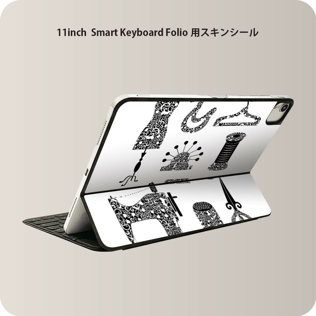 Smart Keyboard Folio 用 スキンシール 11インチ iPad Pro用 第1-4世代 iPad Air 第4-5世代 対応 全面スキンシール フル 前面 背面 保護シール 人気 010005 おしゃれ アンティーク レトロ