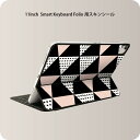 Smart Keyboard Folio 用 スキンシール 11インチ iPad Pro用 第1-4世代 iPad Air 第4-5世代 対応 全面スキンシール フル 前面 背面 保護シール 人気 010363 模様 水玉 黒 ピンク(2)