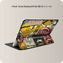 Smart Keyboard Folio 用 スキンシール 11インチ iPad Pro用 第1-4世代 iPad Air 第4-5世代 対応 全面スキンシール フル 前面 背面 保護シール 人気 011168 標識　英語　看板