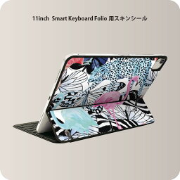 Smart Keyboard Folio 用 スキンシール 11インチ iPad Pro用 第1-4世代 iPad Air 第4-5世代 対応 全面スキンシール フル 前面 背面 保護シール 人気 011240 動物　アニマル　カラフル