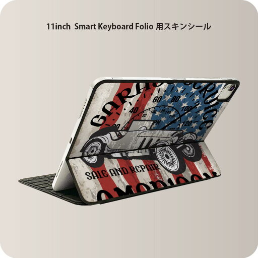 Smart Keyboard Folio 用 スキンシール 11インチ iPad Pro用 第1-4世代 iPad Air 第4-5世代 対応 全面スキンシール フル 前面 背面 保護シール 人気 011910 アメリカ 車 英字 Smart Keyboard Folio 用 スキンシール 11インチ iPad Pro用 第1-4世代 iPad Air 第4-5世代 対応 全面スキンシール フル 前面 背面 保護シール 人気 011910 アメリカ 車 英字