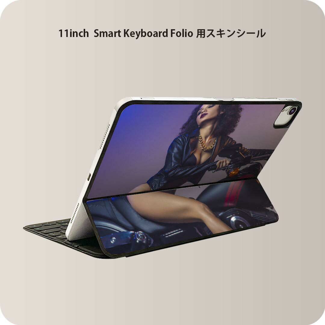 Smart Keyboard Folio 用 スキンシール 11インチ iPad Pro用 第1-4世代 iPad Air 第4-5世代 対応 全面スキンシール フル 前面 背面 保護シール 人気 012689 女性　　写真