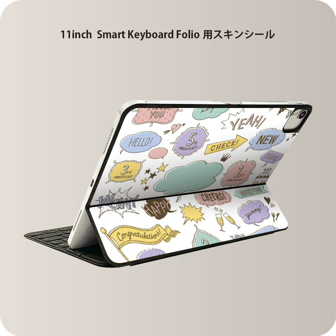 商品特徴・貼るだけでおしゃれに簡単着せ替え、iPad 11inch用 Smart Keyboard Folio 全面デザインスキンシール！・高精細プリントで写真と遜色がない仕上がり！・ちょっとしたすり傷から端末を保護！・「裸で持つ派」の人にはもちろん、お手持ちのクリアケース付けてもOK！・エアフリー素材で気泡の心配も軽減！・貼り直しOK！位置調整も安心！注意事項画像はサンプルです。ご覧の環境によっては多少色味に違いを感じる場合がございます。 イメージと違った、モニターと色味が異なるという理由での交換や返金はご対応出来かねます。端末本体やクリアケースは付属しません。貼付時のずれやカメラ周りの凹凸を考慮してカメラ穴等は少し大きめにカットしています。貼付の際はカメラ穴を基準に位置を合わせてください。カメラ付近の何もないように見える場所に穴が開いていますが、こちらは近接・明るさ感知センサー用の穴です。端末本体に直接貼ることを想定しています。保護フィルムなどの上から貼ると上手く貼れない可能性があります初回貼付時の位置調整や貼り直しは可能ですが、しっかり接着させた後の貼り直しは保証しておりません。こちらは無地のシートにプリントした商品で、デコなどの加工はございません。 凹凸や光沢があるように見えたり布地や金属を素材にしたように見える商品もありますが、図版によるものです。印刷カメラ穴の位置にわずかなズレが生じる場合がございます。ご注文後に1点1点制作する受注生産品のため、不良品以外のご返品や交換は固くお断り致します。 機種間違いも保証対象外となりますため、ご注文の際は必ず機種をご確認下さい。発送について完全受注生産のハンドメイド商品となりますので、既製品と比べて発送までお時間を頂いています。 基本的に決済確認後、2?3営業日、最大で10営業日での発送となります。繁忙期や休業日明けの場合はさらに時間がかかる場合があります。 その際には別途メールにてご連絡致します。メール便の場合、発送日から到着までに2?4日ほどかかる場合が多く、紛失などの保障もご対応できかねます。あらかじめご了承下さい。