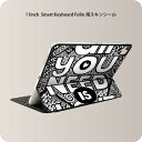 Smart Keyboard Folio 用 スキンシール 11インチ iPad Pro用 第1-4世代 iPad Air 第4-5世代 対応 全面スキンシール フル 前面 背面 保護シール 人気 014244 英語　文字　ハート