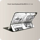 Smart Keyboard Folio 用 スキンシール 11インチ iPad Pro用 第1-4世代 iPad Air 第4-5世代 対応 全面スキンシール フル 前面 背面 保護シール 人気 014261 コーヒー 英語 カフェ(2)