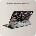 Smart Keyboard Folio 用 スキンシール 11インチ iPad Pro用 第1-4世代 iPad Air 第4-5世代 対応 全面スキンシール フル 前面 背面 保護シール 人気 014391 アメリカ 国旗 英語(2)