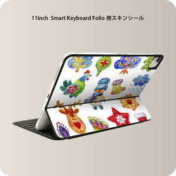 Smart Keyboard Folio 用 スキンシール 11インチ iPad Pro用 第1-4世代 iPad Air 第4-5世代 対応 全面スキンシール フル 前面 背面 保護シール 人気 014770 クリスマス　冬　かわいい