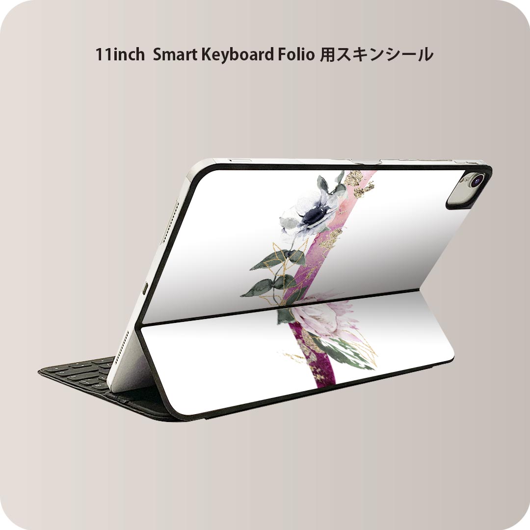 Smart Keyboard Folio 用 スキンシール 11インチ iPad Pro用 第1-4世代 iPad Air 第4-5世代 対応 全面スキンシール フル 前面 背面 保護シール 人気 019698 フォント 文字 j アルファベット