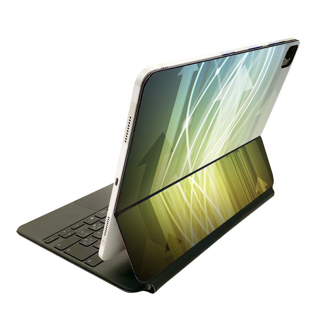 Magic Keyboard 用 スキンシール 11インチ iPad Pro用 第1-4世代 iPad Air 第4-5世代 対応 全面スキンシール フル 前面 背面 保護シール 人気 000066 カラフル　光　やじるし
