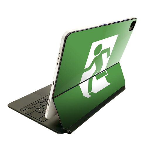 Magic Keyboard 12.9インチ iPad Pro(第4世代、第5世代、第6世代)対応 apple アップル アイパッド 全面スキンシール フル 前面 背面 保護シール 人気 非常口 緑 看板 000146 Magic Keyboard 12.9インチ iPad Pro(第4世代、第5世代、第6世代)対応 apple アップル アイパッド 全面スキンシール フル 前面 背面 保護シール 人気 非常口 緑 看板 000146