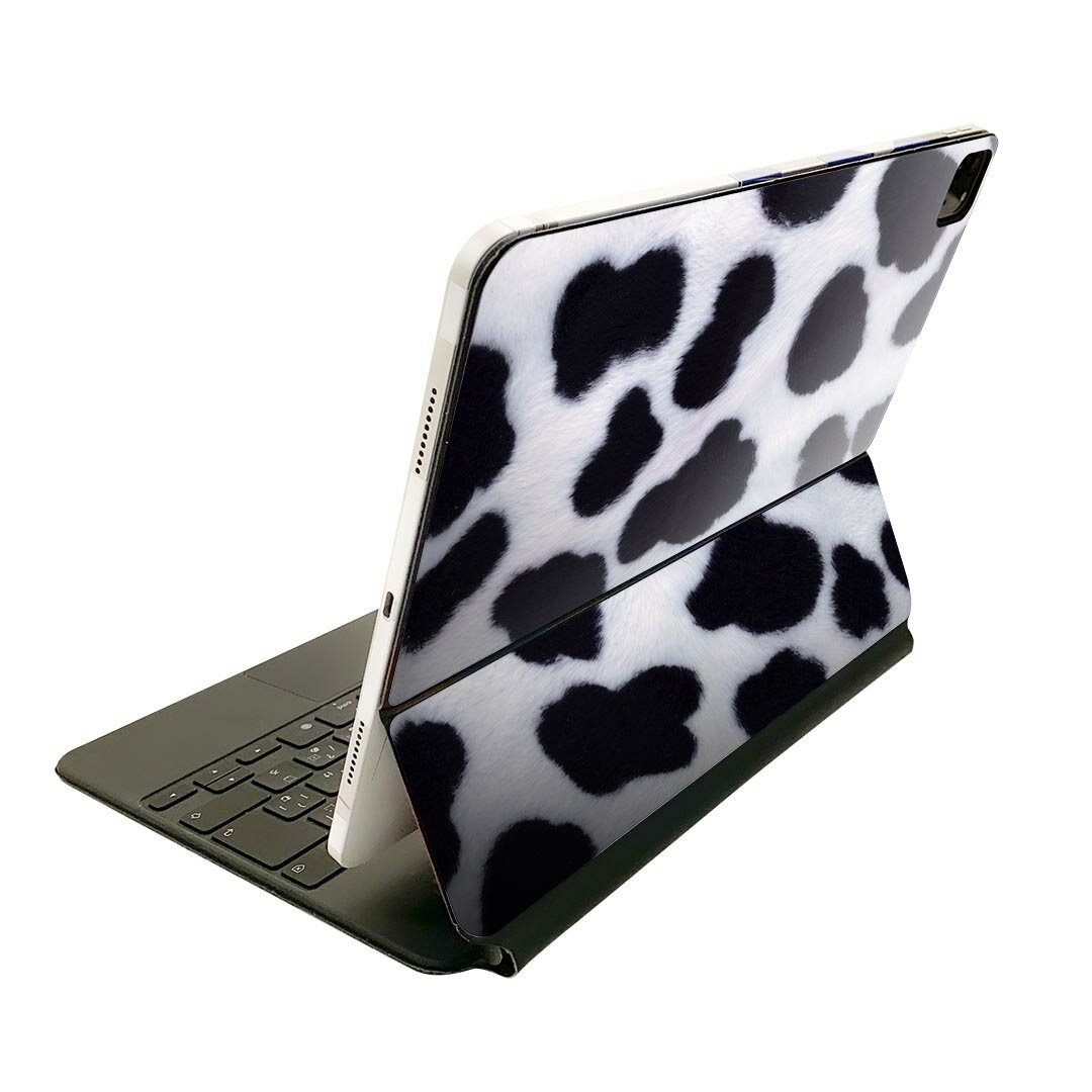 Magic Keyboard 12.9インチ iPad Pro(第4世代、第5世代、第6世代)対応 apple アップル アイパッド 全面スキンシール フル 前面 背面 保護シール 人気 牛 牛柄 模様 000197