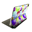 Magic Keyboard 12.9インチ iPad Pro(第4世代、第5世代、第6世代)対応 apple アップル アイパッド 全面スキンシール フル 前面 背面 保護シール 人気 000464 バブル レインボー(2)