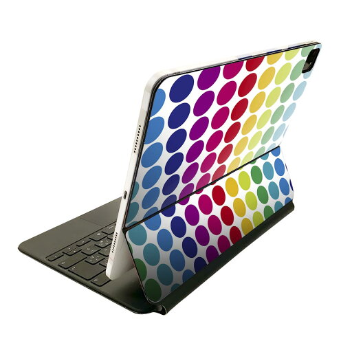Magic Keyboard 用 スキンシール 11インチ iPad Pro用 第1-4世代 iPad Air 第4-5世代 対応 全面スキンシール フル 前面 背面 保護シール 人気 000506 ドット レインボー Magic Keyboard 用 スキンシール 11インチ iPad Pro用 第1-4世代 iPad Air 第4-5世代 対応 全面スキンシール フル 前面 背面 保護シール 人気 000506 ドット レインボー