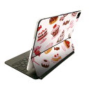 Magic Keyboard 12.9インチ iPad Pro(第4世代、第5世代、第6世代)対応 apple アップル アイパッド 全面スキンシール フル 前面 背面 保護シール 人気 スイーツ ケーキ 000833(2)