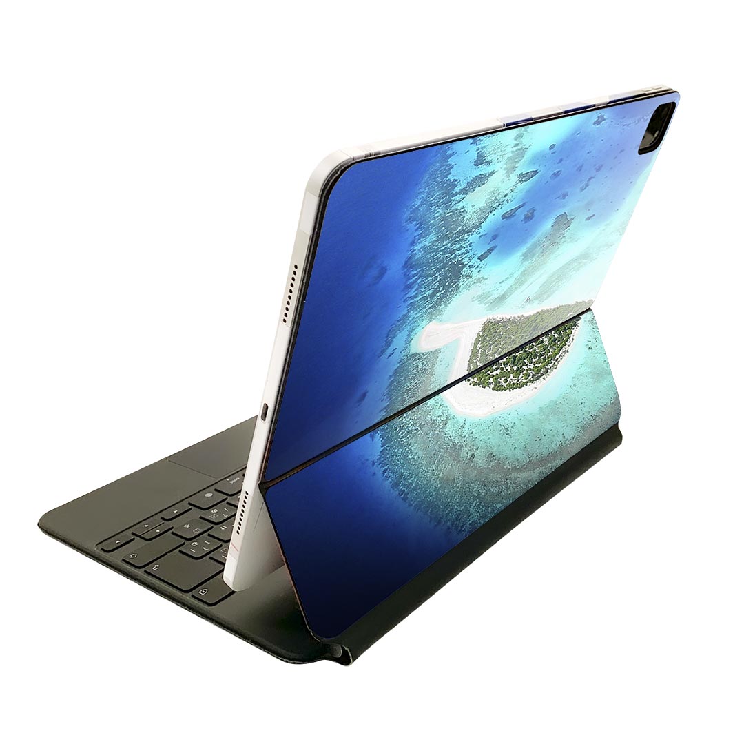 Magic Keyboard 12.9インチ iPad Pro（第4世代、第5世代、第6世代）対応 apple アップル アイパッド 全面スキンシール フル 前面 背面 保護シール 人気 島　海 001045