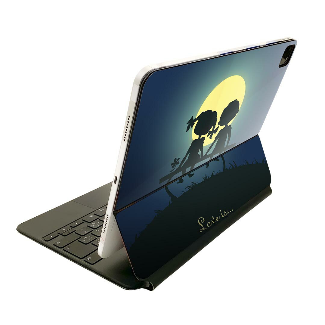 Magic Keyboard 用 スキンシール 11インチ iPad Pro用 第1-4世代 iPad Air 第4-5世代 対応 全面スキンシール フル 前面 背面 保護シール 人気 001056 カップル 満月