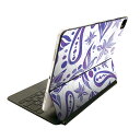 Magic Keyboard 用 スキンシール 11インチ iPad Pro用 第1-4世代 iPad Air 第4-5世代 対応 全面スキンシール フル 前面 背面 保護シール 人気 001131 花 紫(2)