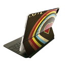 Magic Keyboard 用 スキンシール 11インチ iPad Pro用 第1-4世代 iPad Air 第4-5世代 対応 全面スキンシール フル 前面 背面 保護シール 人気 001215 ハート レインボー