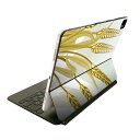 Magic Keyboard 12.9インチ iPad Pro(第4世代、第5世代、第6世代)対応 apple アップル アイパッド 全面スキンシール フル 前面 背面 保護シール 人気 001295 麦 秋 植物