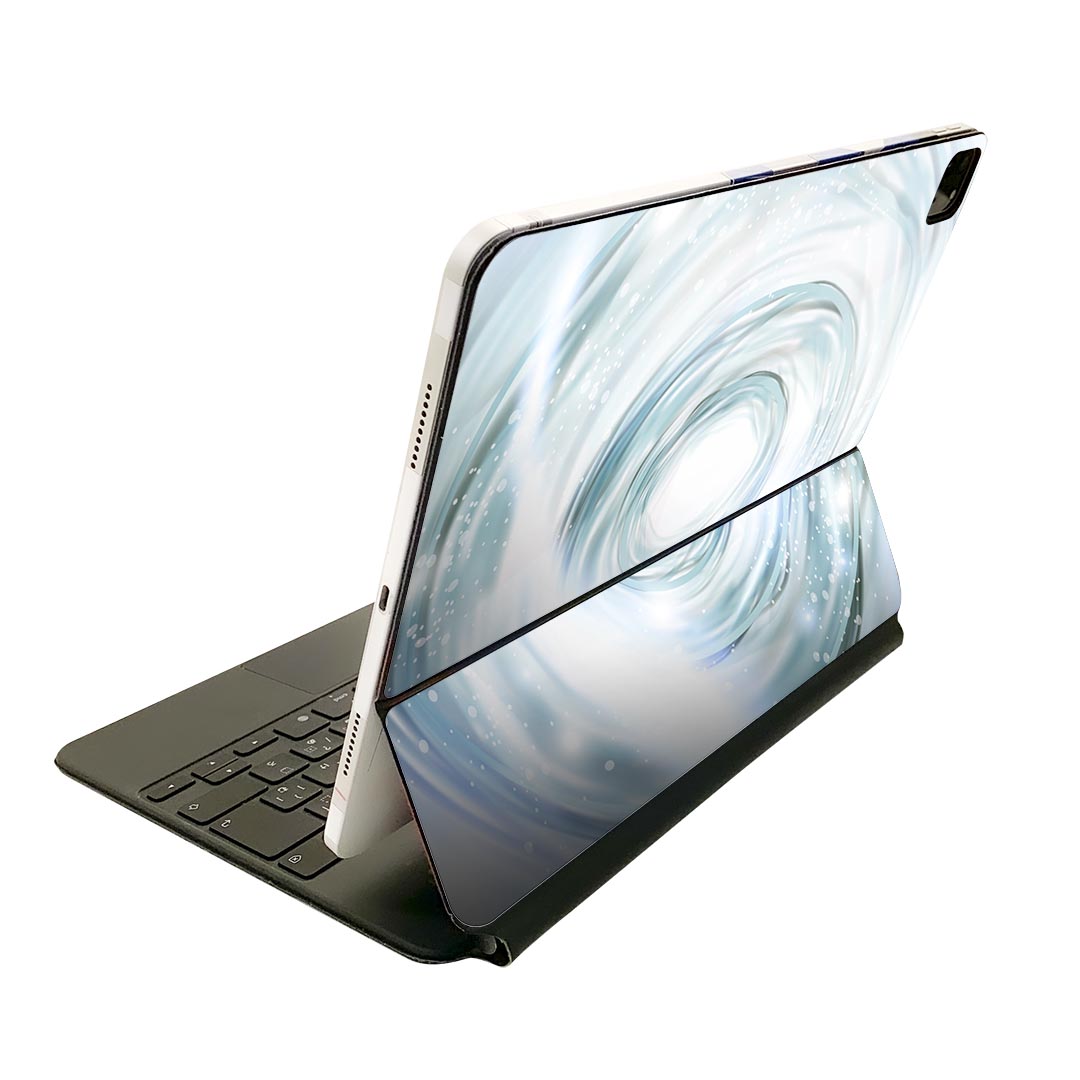 Magic Keyboard 12.9インチ iPad Pro（第4世代、第5世代、第6世代）対応 apple アップル アイパッド　全面スキンシール フル 前面　背面 保護シール 人気 001377 水　渦巻き