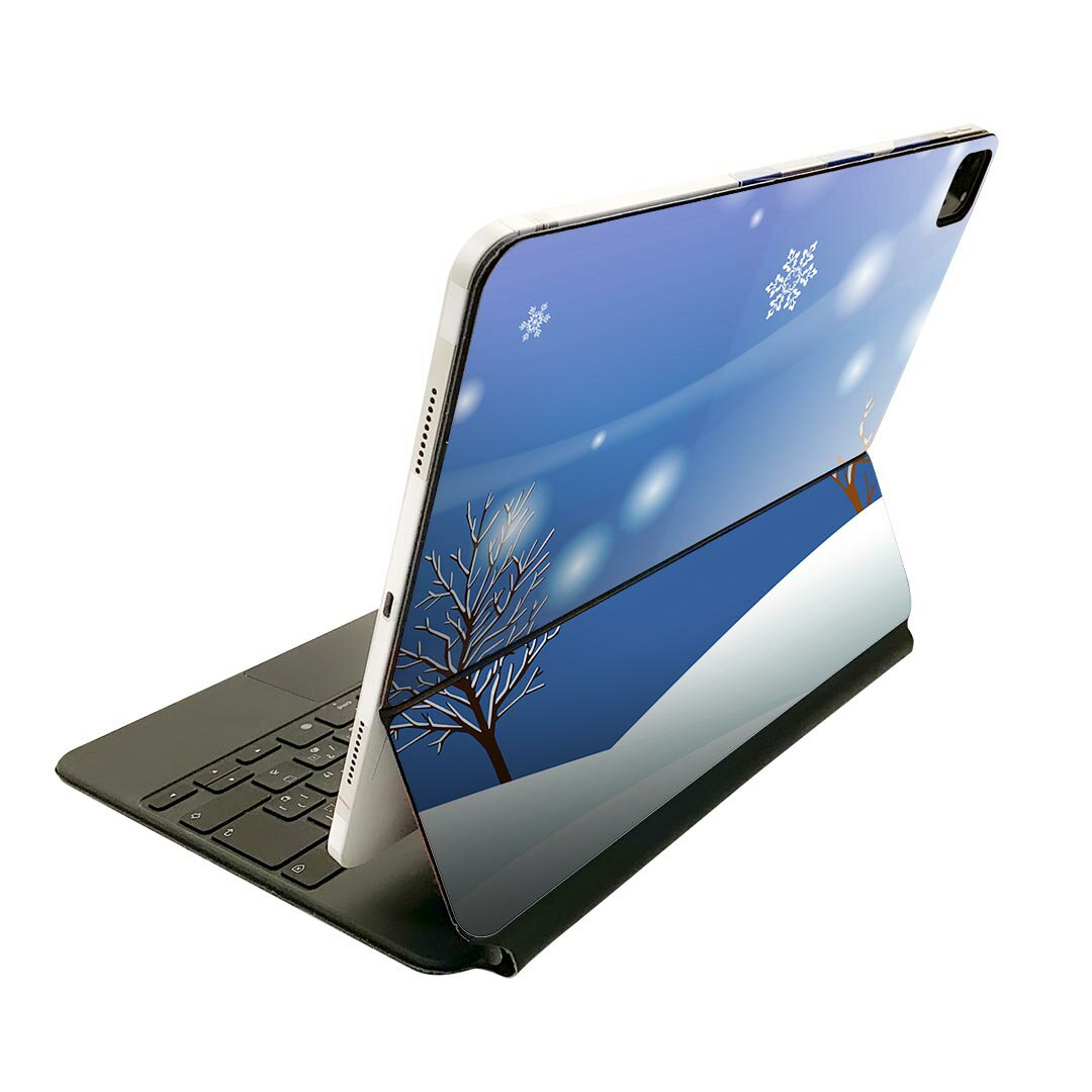 Magic Keyboard 用 スキンシール 11インチ iPad Pro用 第1-4世代 iPad Air 第4-5世代 対応 全面スキンシール フル 前面 背面 保護シール 人気 001476 雪　冬