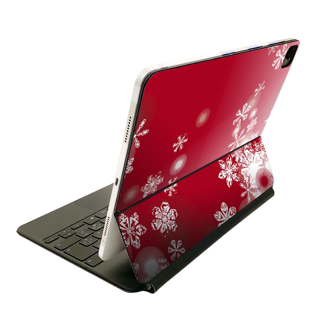 Magic Keyboard 12.9インチ iPad Pro（第4世代、第5世代、第6世代）対応 apple アップル アイパッド　全面スキンシール フル 前面　背面 保護シール 人気 001520 雪　冬