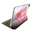 Magic Keyboard 12.9インチ iPad Pro(第4世代、第5世代、第6世代)対応 apple アップル アイパッド 全面スキンシール フル 前面 背面 保護シール 人気 ハート チョコ 001621