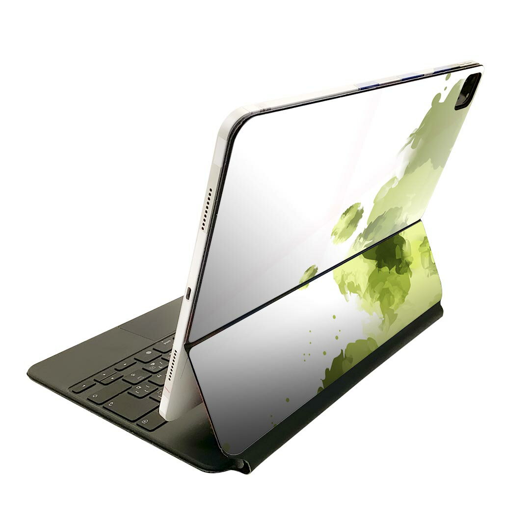 Magic Keyboard 12.9インチ iPad Pro(第4世代、第5世代、第6世代)対応 apple アップル アイパッド 全面スキンシール フル 前面 背面 保護シール 人気 001839 シンプル 緑