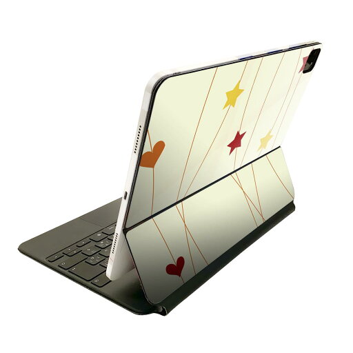 Magic Keyboard 用 スキンシール 11インチ iPad Pro用 第1-4世代 iPad Air 第4-5世代 対応 全面スキンシール フル 前面 背面 保護シール 人気 001877 星 ハート 模様 Magic Keyboard 用 スキンシール 11インチ iPad Pro用 第1-4世代 iPad Air 第4-5世代 対応 全面スキンシール フル 前面 背面 保護シール 人気 001877 星 ハート 模様