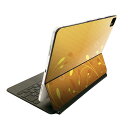 Magic Keyboard 用 スキンシール 11インチ iPad Pro用 第1-4世代 iPad Air 第4-5世代 対応 全面スキンシール フル 前面 背面 保護シール 人気 001889 花 オレンジ(2)