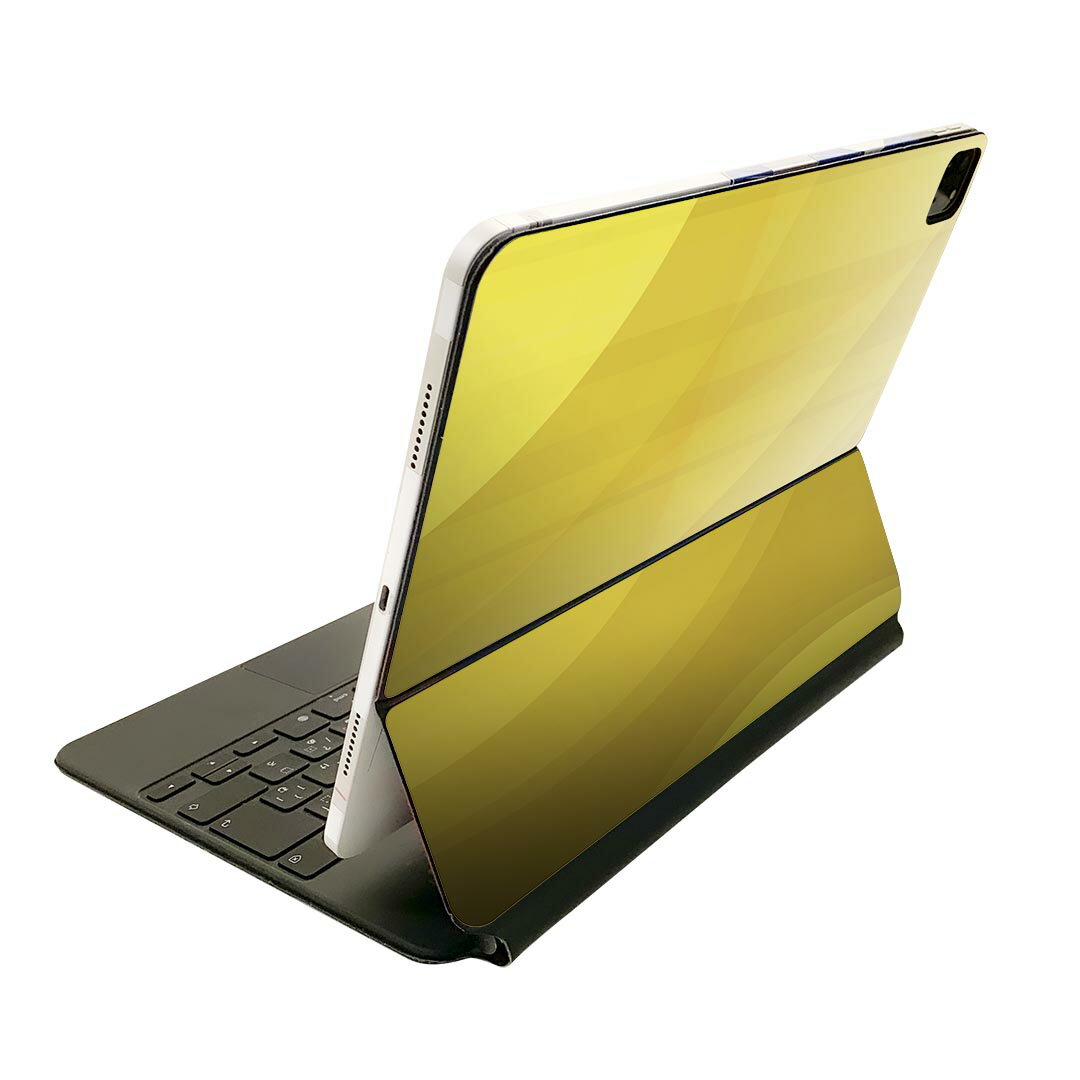 Magic Keyboard 用 スキンシール 11インチ iPad Pro用 第1-4世代 iPad Air 第4-5世代 対応 全面スキンシール フル 前面 背面 保護シール 人気 001892 シンプル　黄色