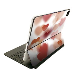 Magic Keyboard 用 スキンシール 11インチ iPad Pro用 第1-4世代 iPad Air 第4-5世代 対応 全面スキンシール フル 前面 背面 保護シール 人気 001913 ハート　赤　オレンジ