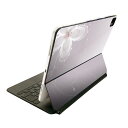 Magic Keyboard 12.9インチ iPad Pro(第4世代、第5世代、第6世代)対応 apple アップル アイパッド 全面スキンシール フル 前面 背面 保護シール 人気 花 紫 001982(2)