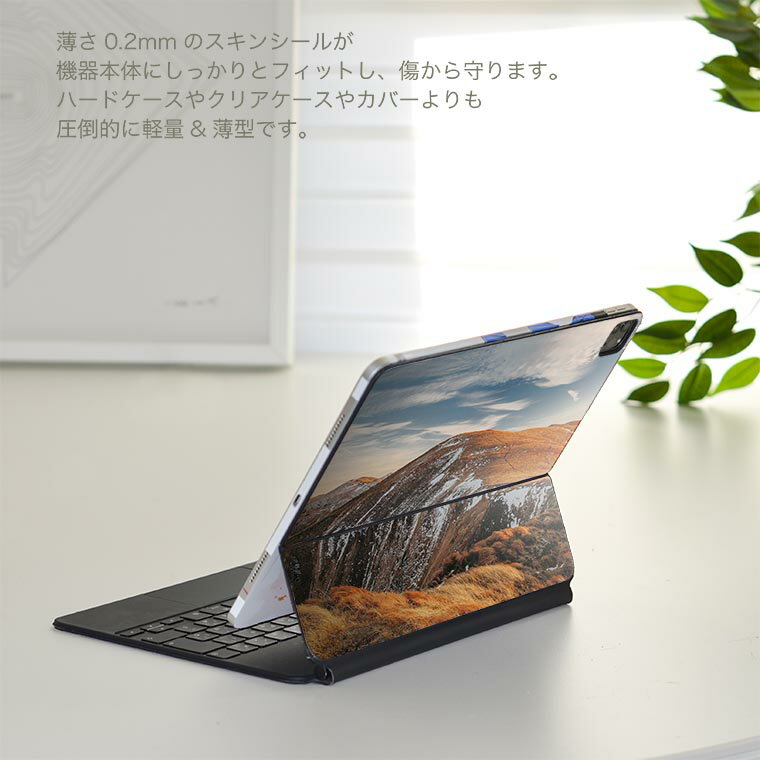 Magic Keyboard 12.9インチ iPad Pro（第4世代、第5世代、第6世代）対応 apple アップル アイパッド　全面スキンシール フル 前面　背面 保護シール 人気 023597 景色　写真　山