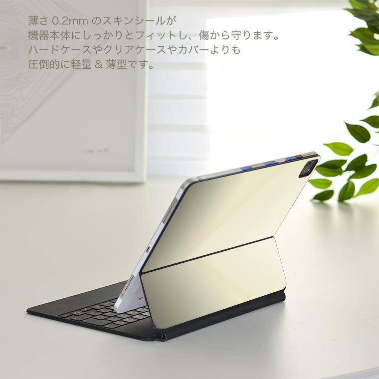 Magic Keyboard 用 スキンシール 11インチ iPad Pro用 第1-4世代 iPad Air 第4-5世代 対応 全面スキンシール フル 前面 背面 保護シール 人気 008963 シンプル　無地　白 2