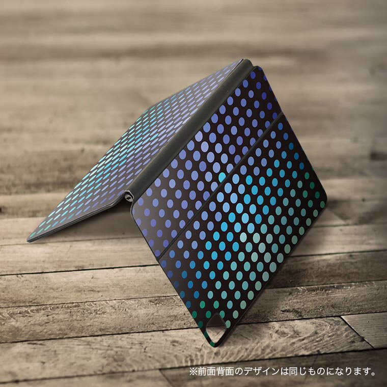 Magic Keyboard 用 スキンシール 11インチ iPad Pro用 第1-4世代 iPad Air 第4-5世代 対応 全面スキンシール フル 前面 背面 保護シール 人気 000065 斑点　カラフル　水玉 3