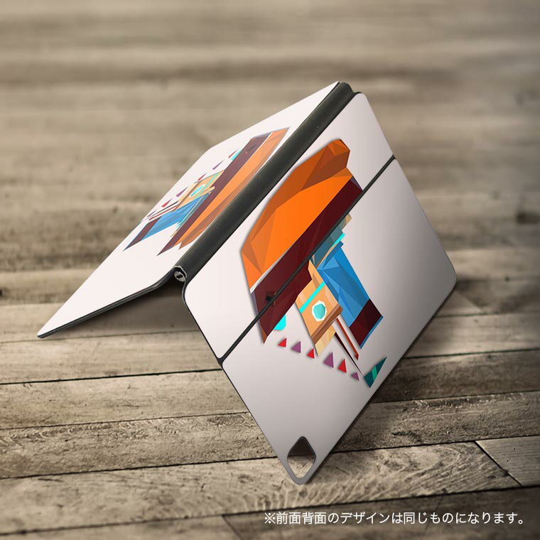 Magic Keyboard 12.9インチ iPad Pro（第4世代、第5世代、第6世代）対応 apple アップル アイパッド　全面スキンシール フル 前面　背面 保護シール 人気 022998 船　イラスト　ヨット 3