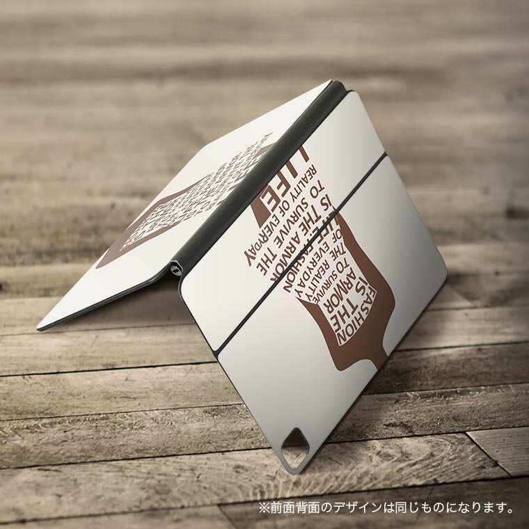 Magic Keyboard 12.9インチ iPad Pro（第4世代、第5世代、第6世代）対応 apple アップル アイパッド　全面スキンシール フル 前面　背面 保護シール 人気 009383 人物　英語　モノクロ