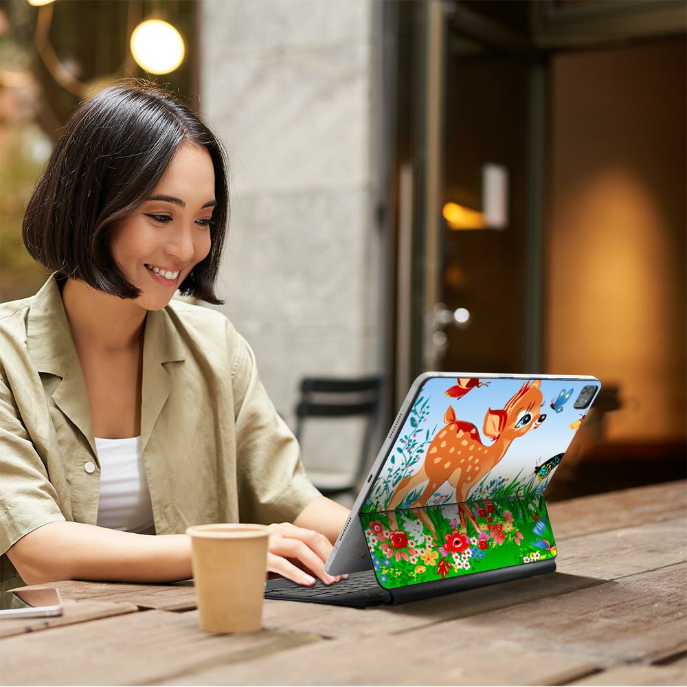 Magic Keyboard 12.9インチ iPad Pro（第4世代、第5世代、第6世代）対応 apple アップル アイパッド 全面スキンシール フル 前面 背面 保護シール 人気 動物　キャラクター　カラフル 002811 2