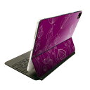 Magic Keyboard 用 スキンシール 11インチ iPad Pro用 第1-4世代 iPad Air 第4-5世代 対応 全面スキンシール フル 前面 背面 保護シール 人気 002048 花 紫(2)
