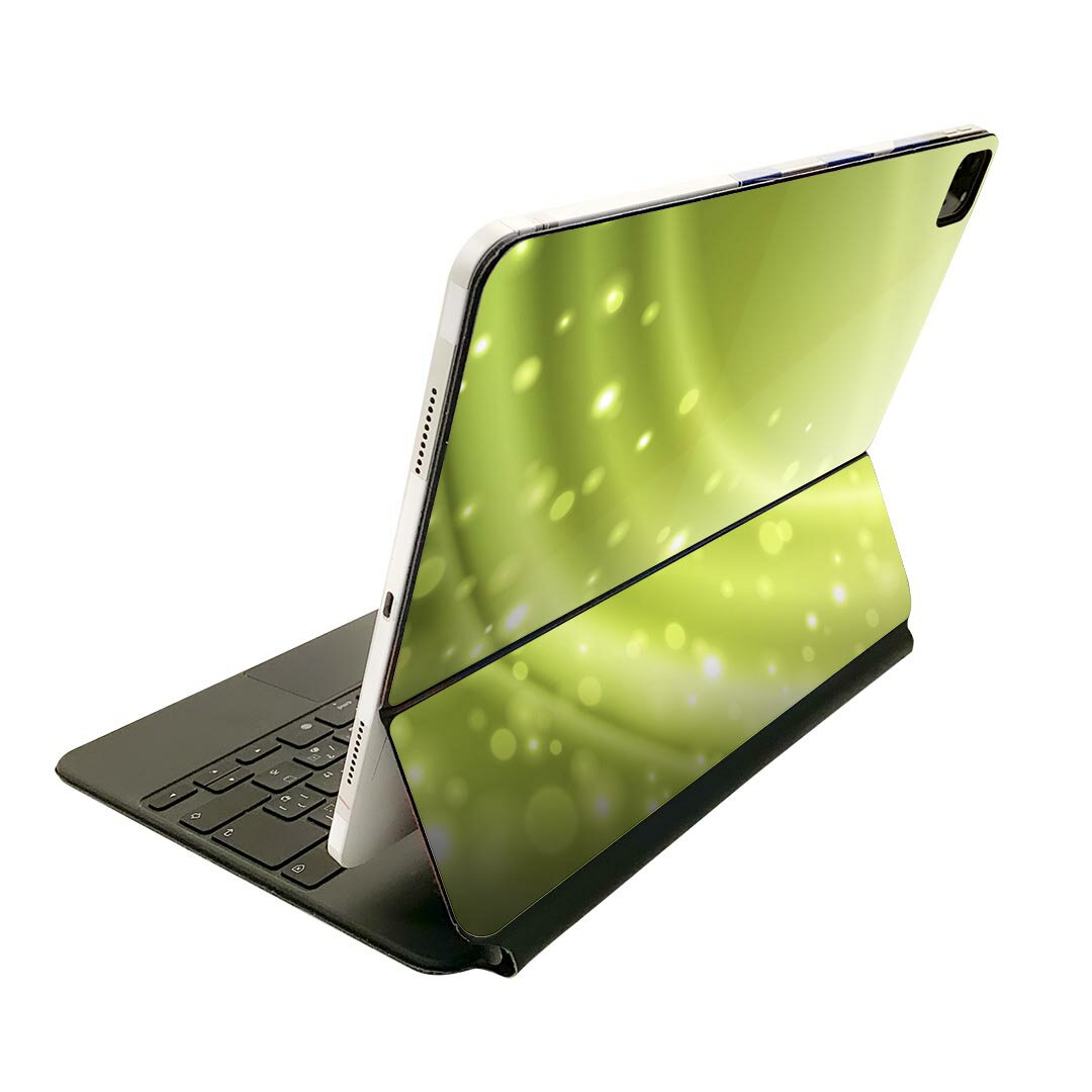 Magic Keyboard 用 スキンシール 11インチ iPad Pro用 第1-4世代 iPad Air 第4-5世代 対応 全面スキンシール フル 前面 背面 保護シール 人気 002158 シンプル 緑