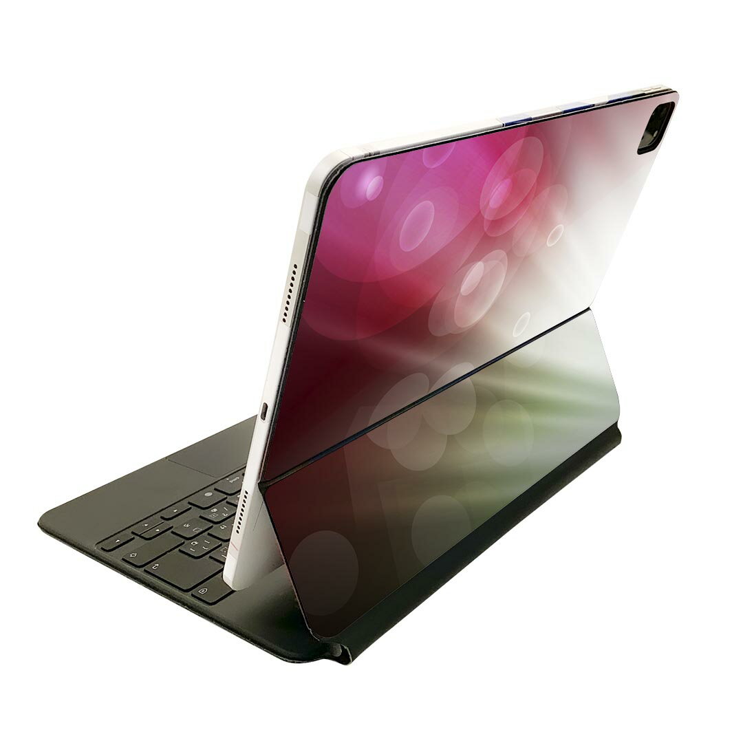 Magic Keyboard 12.9インチ iPad Pro(第4世代、第5世代、第6世代)対応 apple アップル アイパッド 全面スキンシール フル 前面 背面 保護シール 人気 002193 蛍光 ピンク 緑