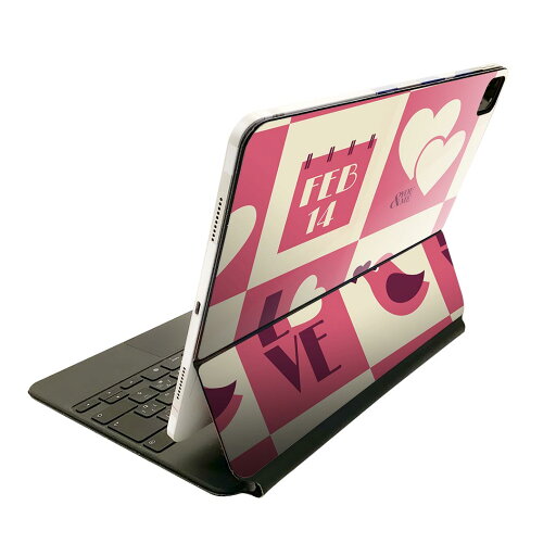 Magic Keyboard 用 スキンシール 11インチ iPad Pro用 第1-4世代 iPad Air 第4-5世代 対応 全面スキンシール フル 前面 背面 保護シール 人気 002383 ハート 英語 ピンク Magic Keyboard 用 スキンシール 11インチ iPad Pro用 第1-4世代 iPad Air 第4-5世代 対応 全面スキンシール フル 前面 背面 保護シール 人気 002383 ハート 英語 ピンク