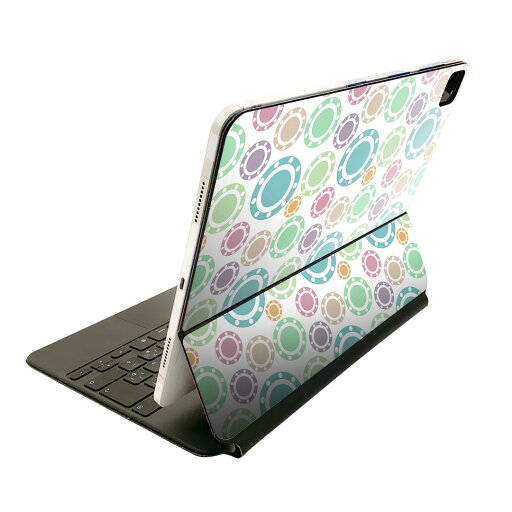 Magic Keyboard 用 スキンシール 11インチ iPad Pro用 第1-4世代 iPad Air 第4-5世代 対応 全面スキンシール フル 前面 背面 保護シール 人気 002409 模様 カラフル 青 Magic Keyboard 用 スキンシール 11インチ iPad Pro用 第1-4世代 iPad Air 第4-5世代 対応 全面スキンシール フル 前面 背面 保護シール 人気 002409 模様 カラフル 青