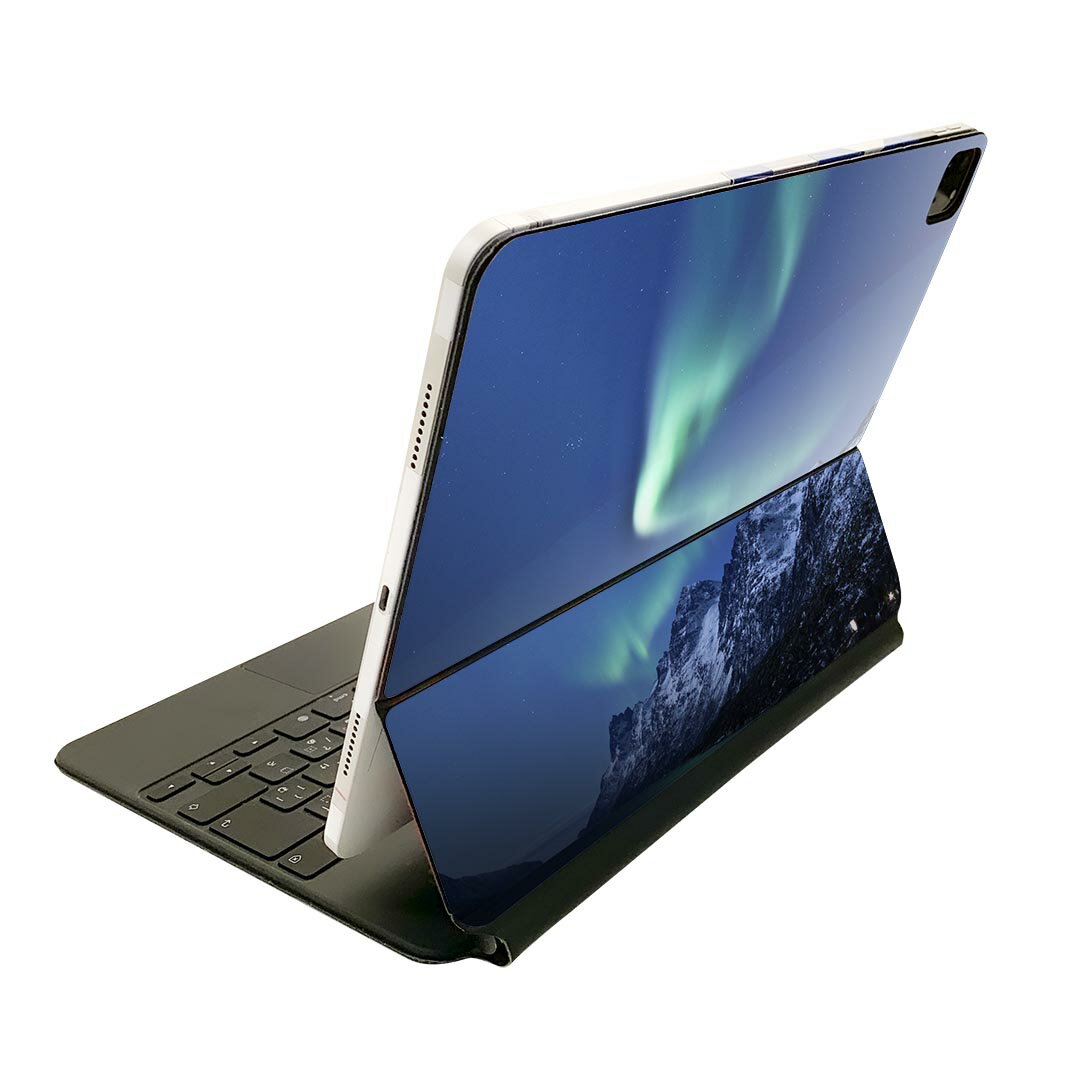 Magic Keyboard 12.9インチ iPad Pro(第4世代、第5世代、第6世代)対応 apple アップル アイパッド 全面スキンシール フル 前面 背面 保護シール 人気 オーロラ 景色 風景 002450
